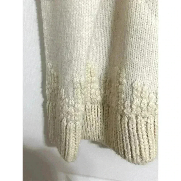 Anthropologie Knit Wool Alpaca Nylon Womens Sweater L Mock Neck - Picture 4 of 11